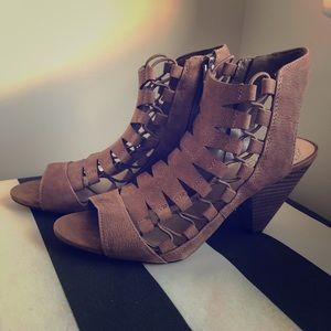 Open toe booties